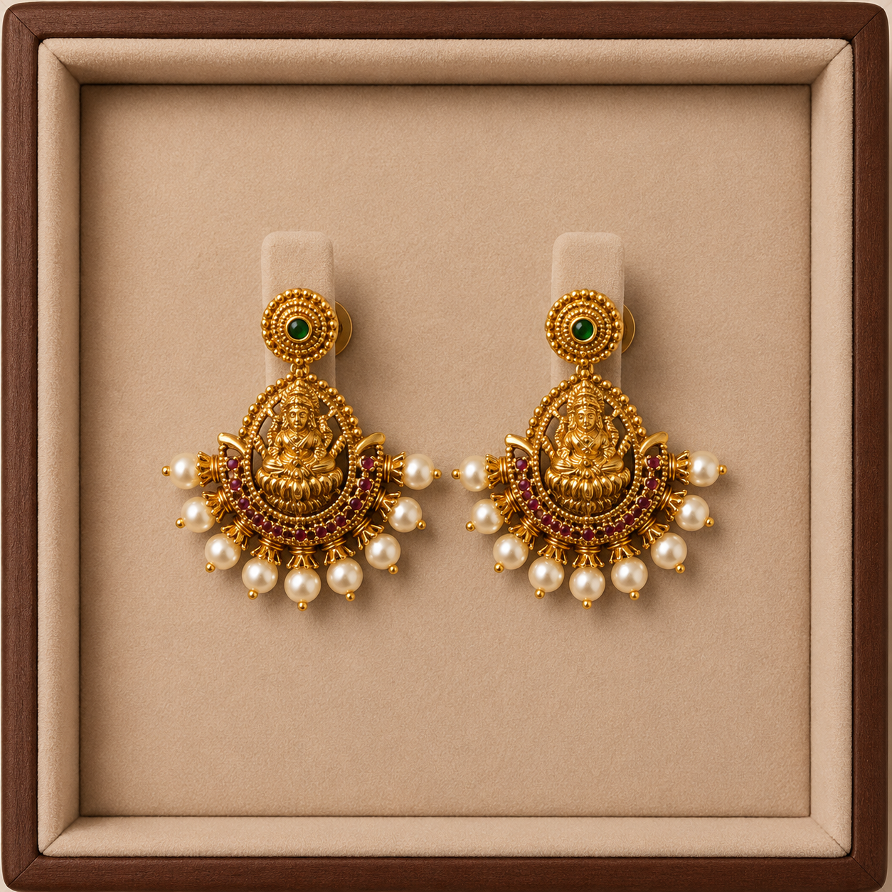 Traditional Temple Jewelry Necklace & Earring Set for Women | Ethnic Bridal Jewelry