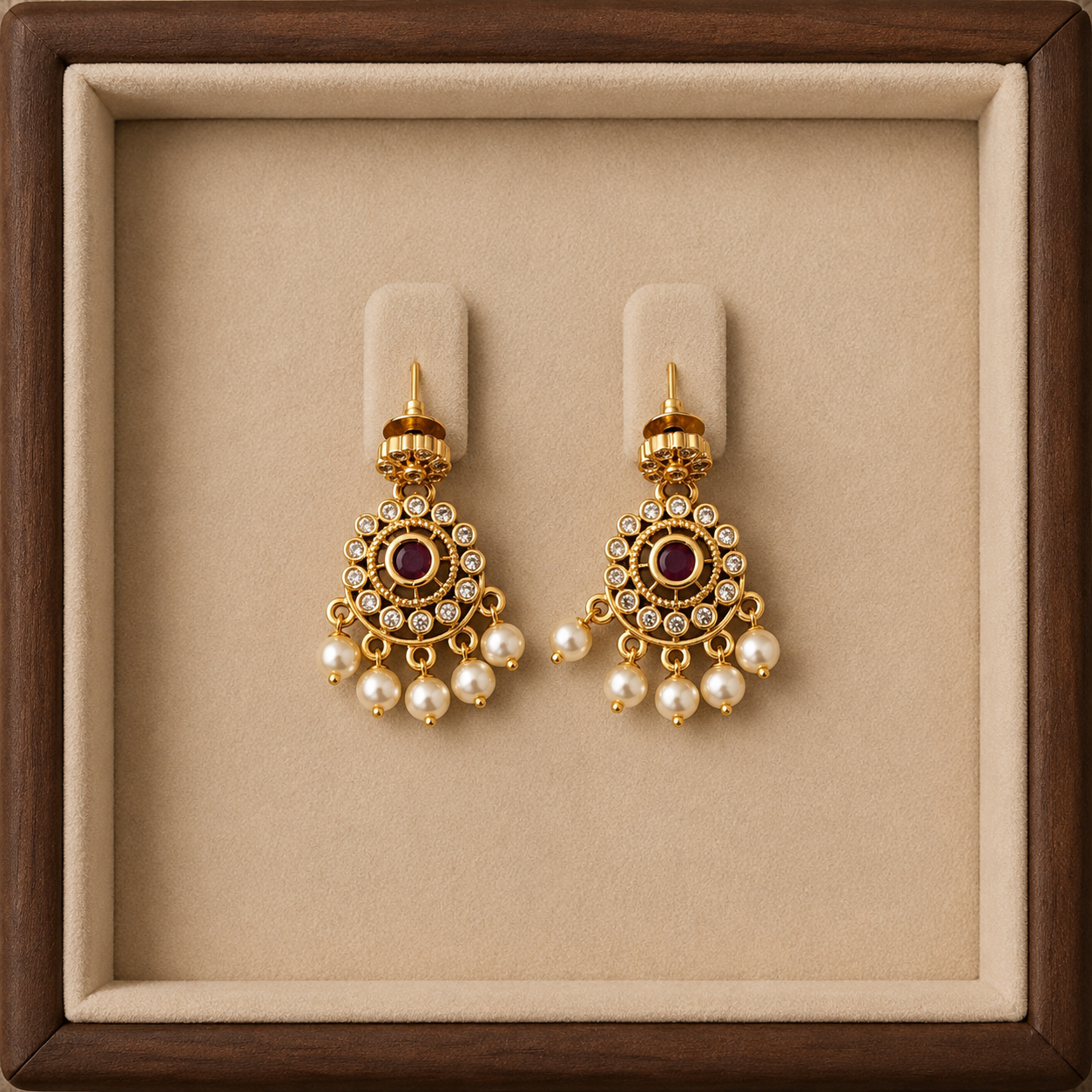 Traditional Pearl Drop Necklace & Earring Set for Women | Elegant Ethnic Jewelry