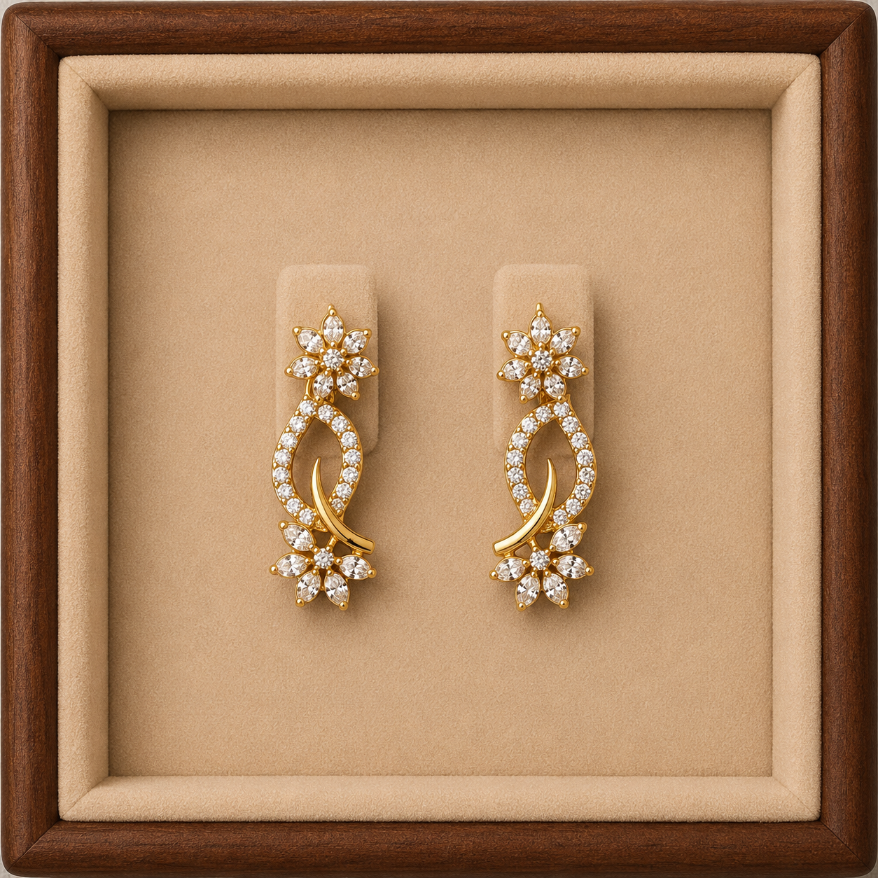 Elegant Floral Necklace & Earring Set for Women | Party Wear Designer Jewelry