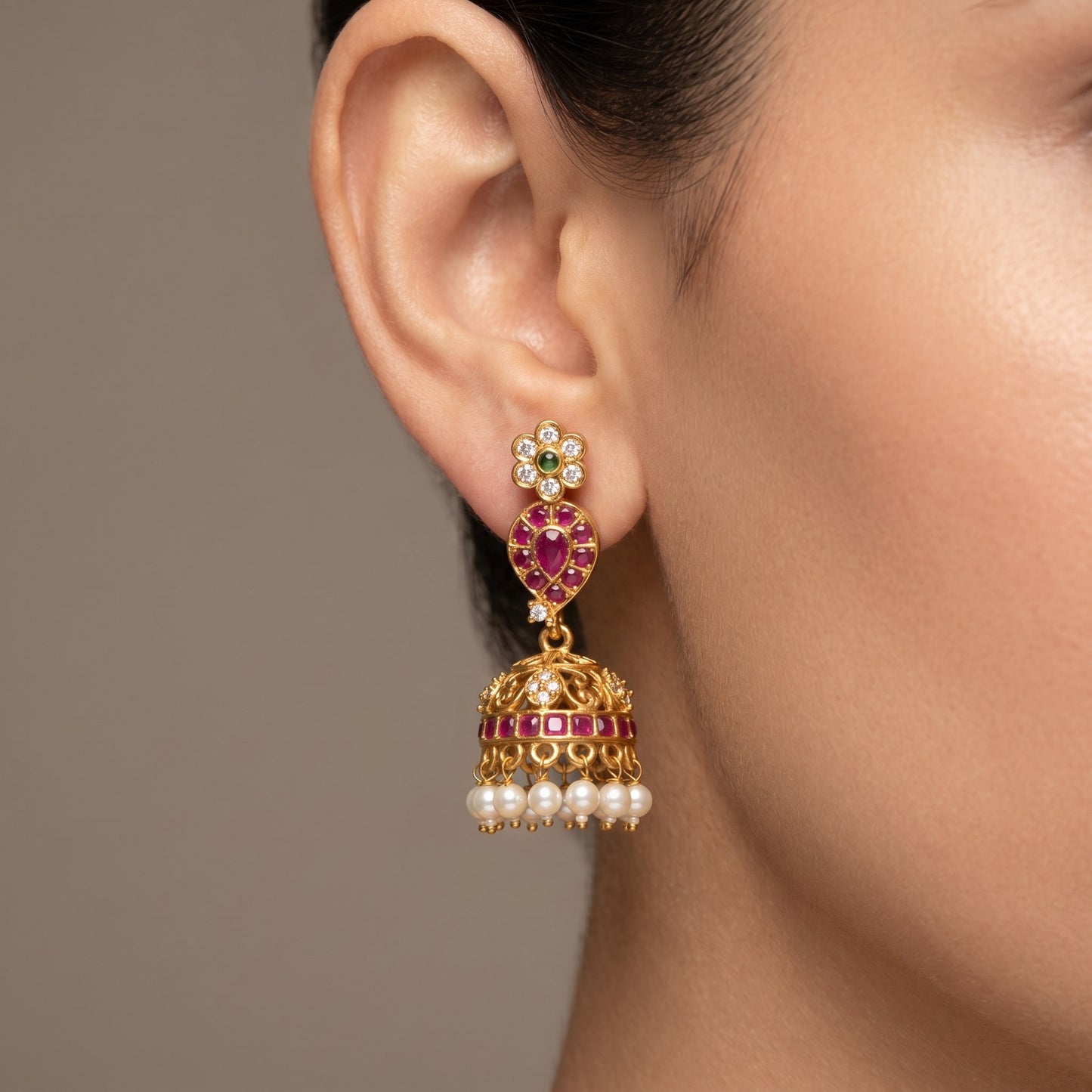 Royal Peacock Heritage Necklace Set – Antique Gold Bridal Jewelry with Pearl & Stone Work