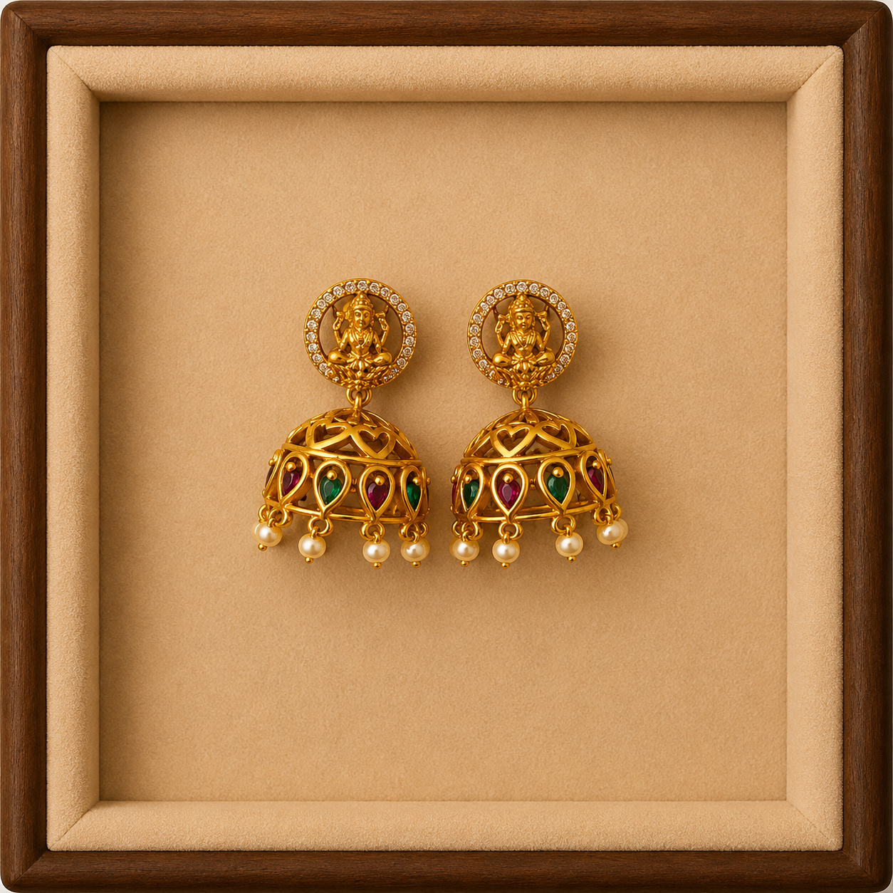 Traditional Temple Choker Necklace & Jhumka Set for Women | Ethnic Bridal Jewelry