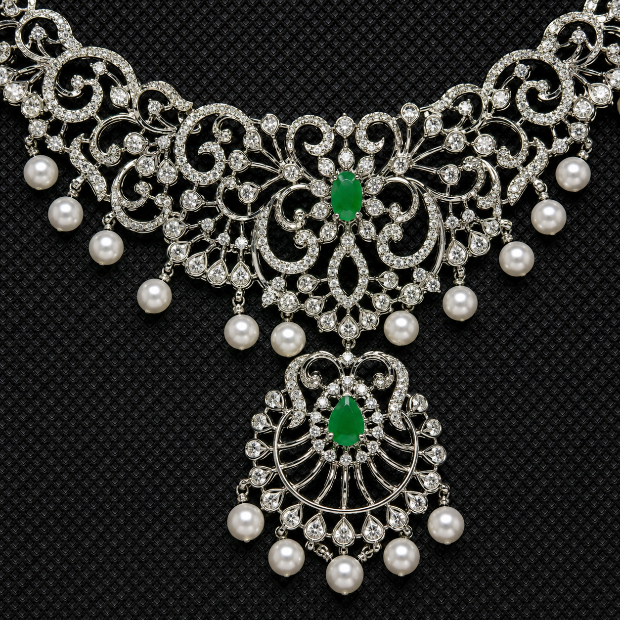 Bridal Long Necklace Set with Maang Tikka & Jhumka Earrings for Women