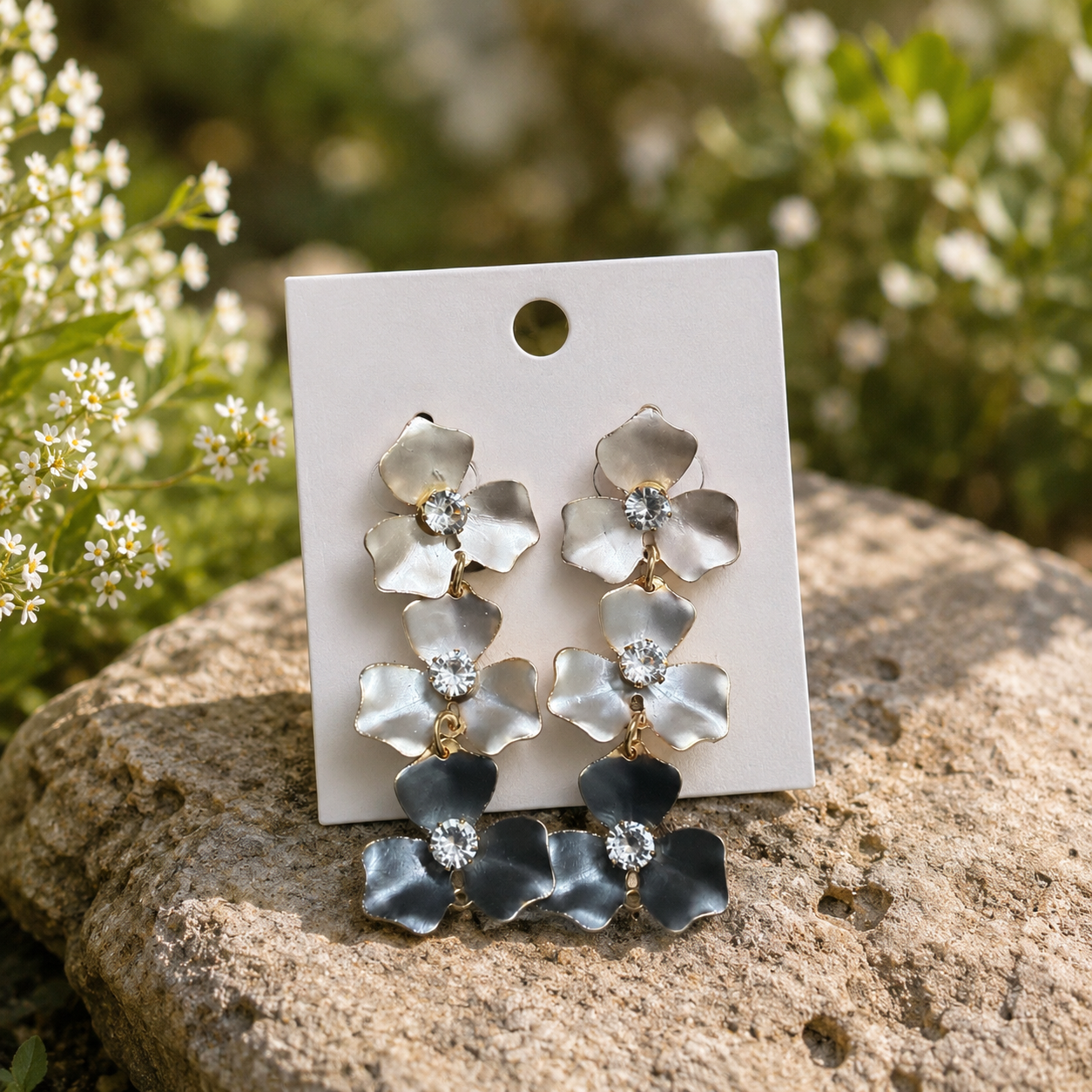 Elegant Floral Drop Earrings for Women | Designer Statement Party Wear Earrings