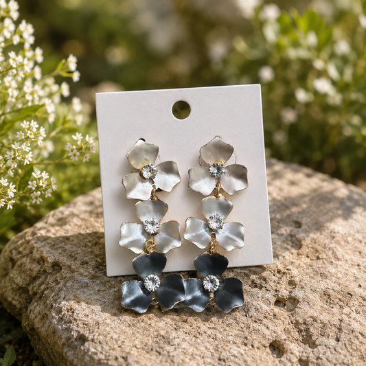 Elegant Floral Drop Earrings for Women | Designer Statement Party Wear Earrings