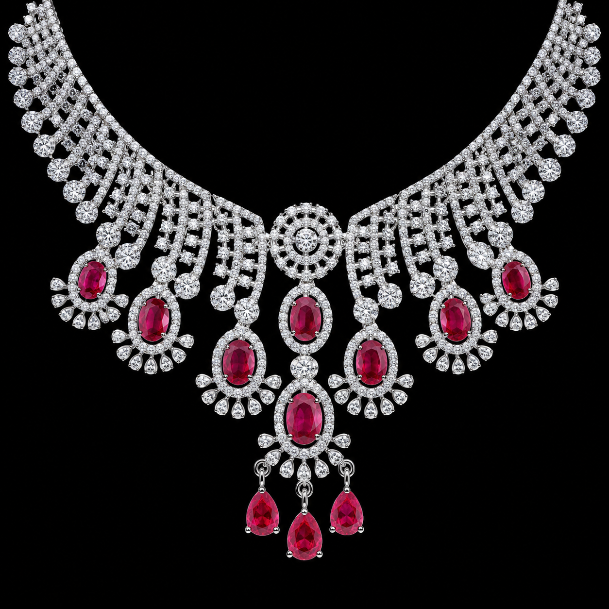 Wedding & Reception Wear Red Jewelry Set for Women