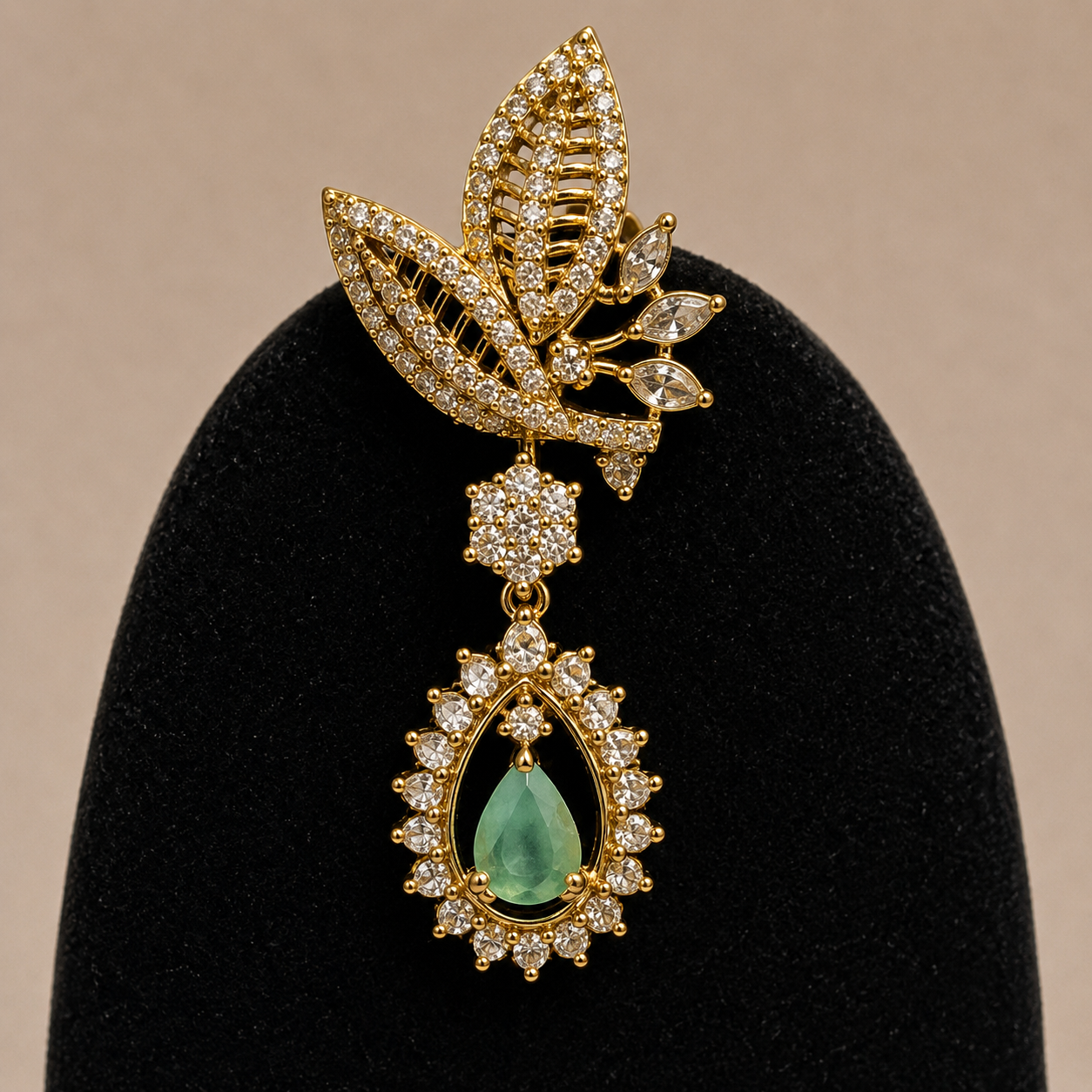Nature Inspired Leaf Pattern Jewelry Set with Earring for Women