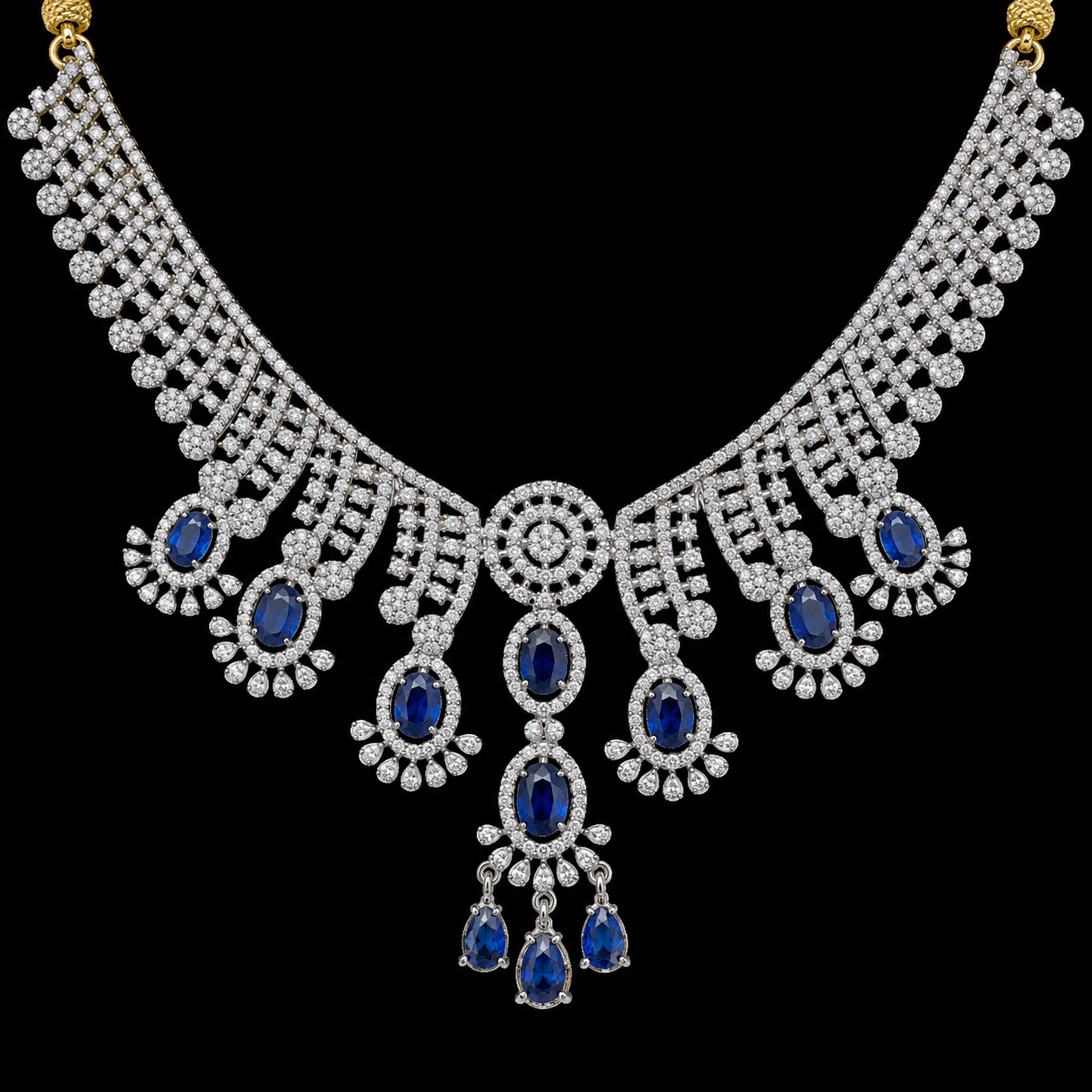 Wedding & Reception Wear Blue Jewelry Set for Women