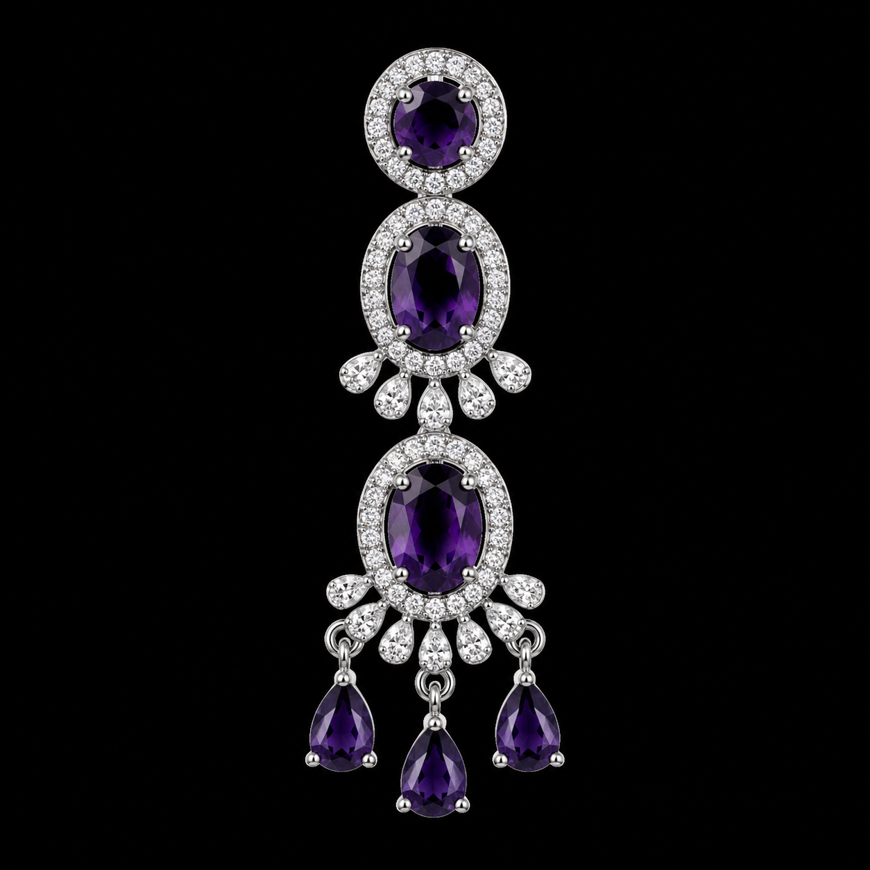 Wedding & Reception Wear Purple Jewelry Set for Women