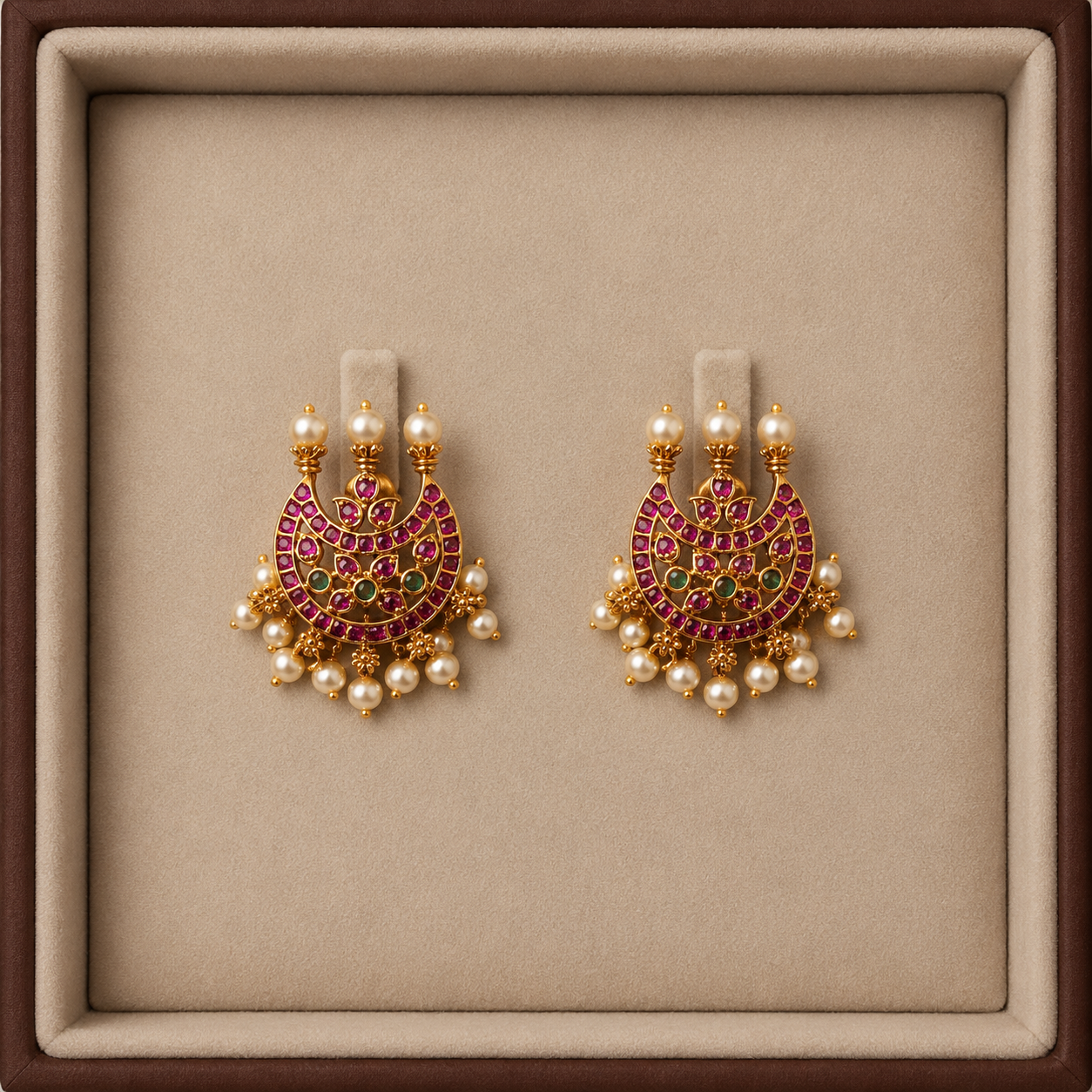 Traditional Temple Necklace & Earring Set for Women | Ethnic Bridal Jewelry
