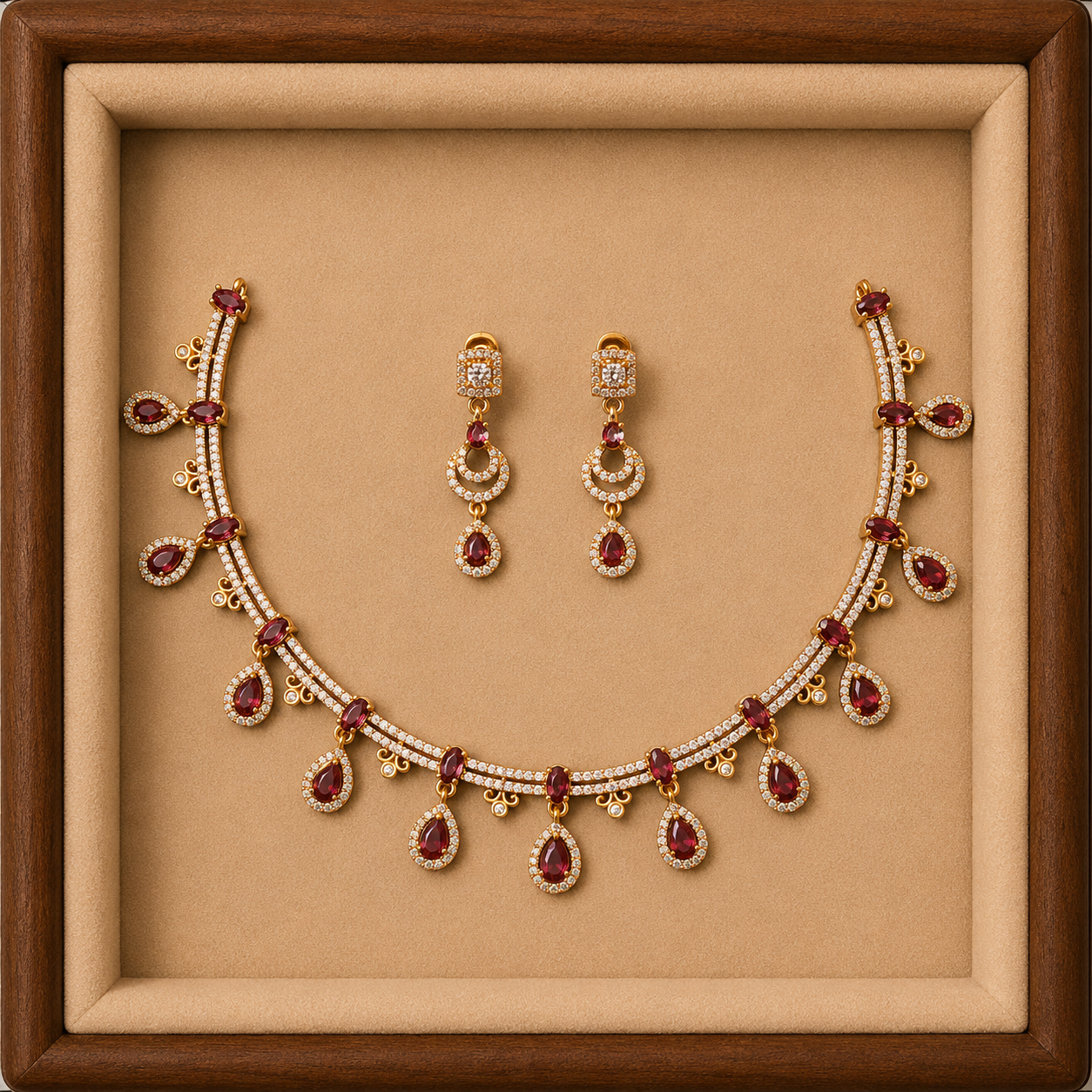 Elegant Stone Necklace & Earring Set for Women | Designer Party Wear Jewelry