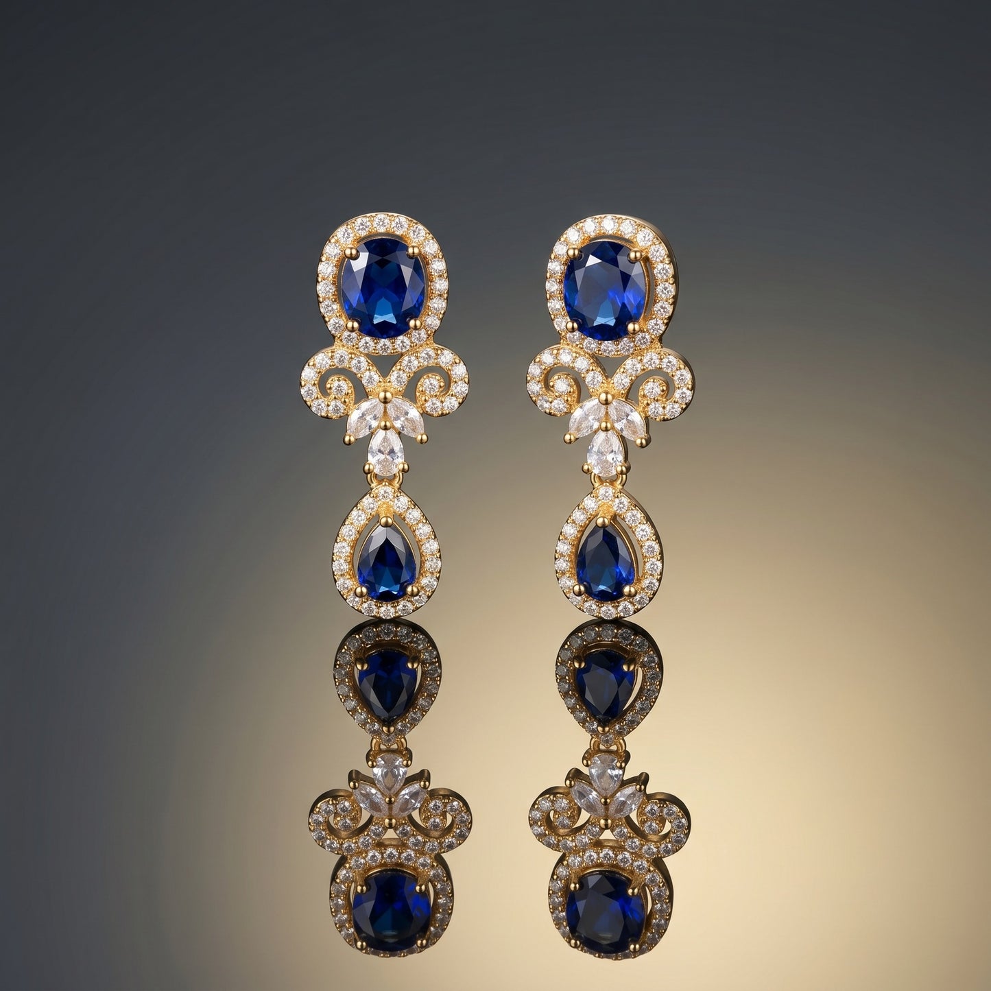 Royal Sapphire Layered Necklace – Premium Blue Statement Jewelry for Weddings & Festive Wear