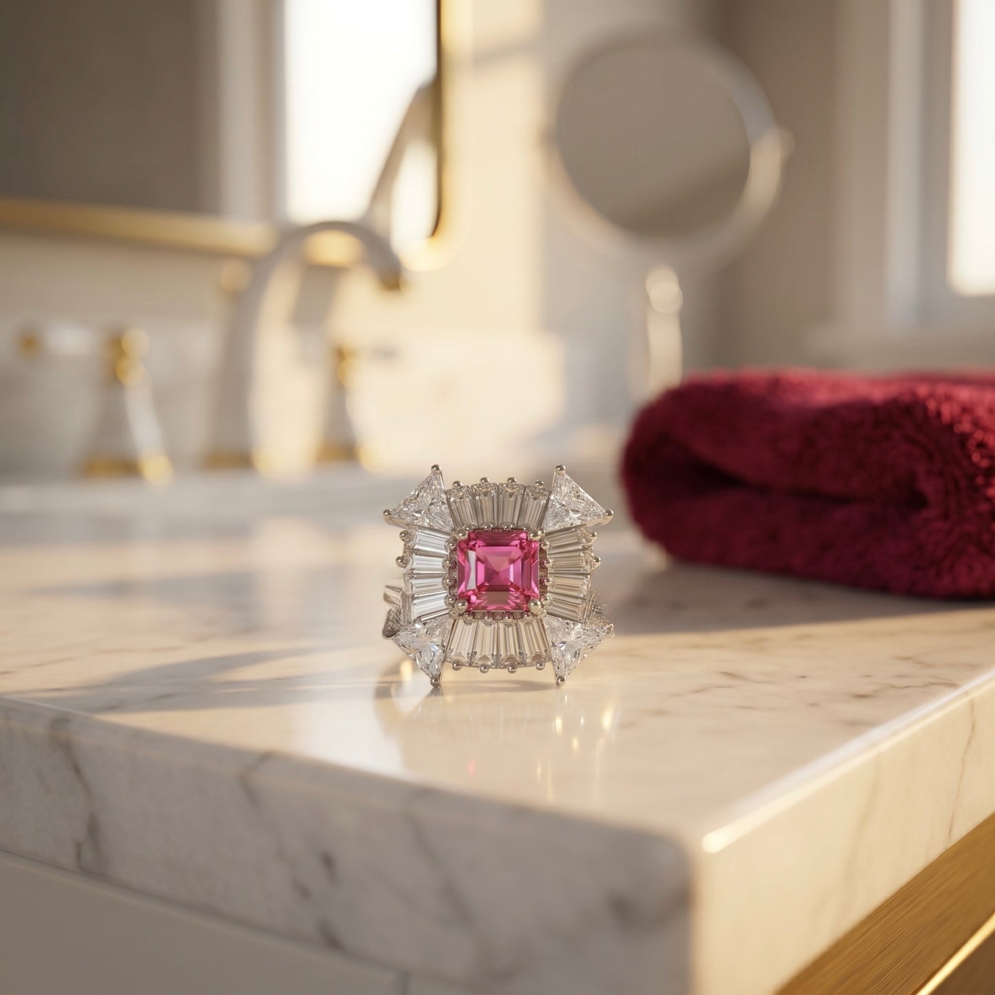 Red Stone Silver Stud Earrings for Women | Minimal Daily Wear Jewelry