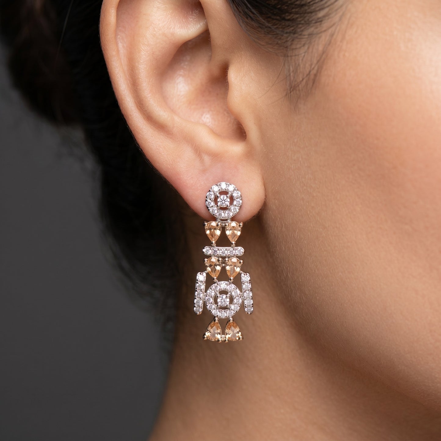 Champagne Sparkle Necklace – Elegant Designer Jewelry for Modern & Traditional Looks