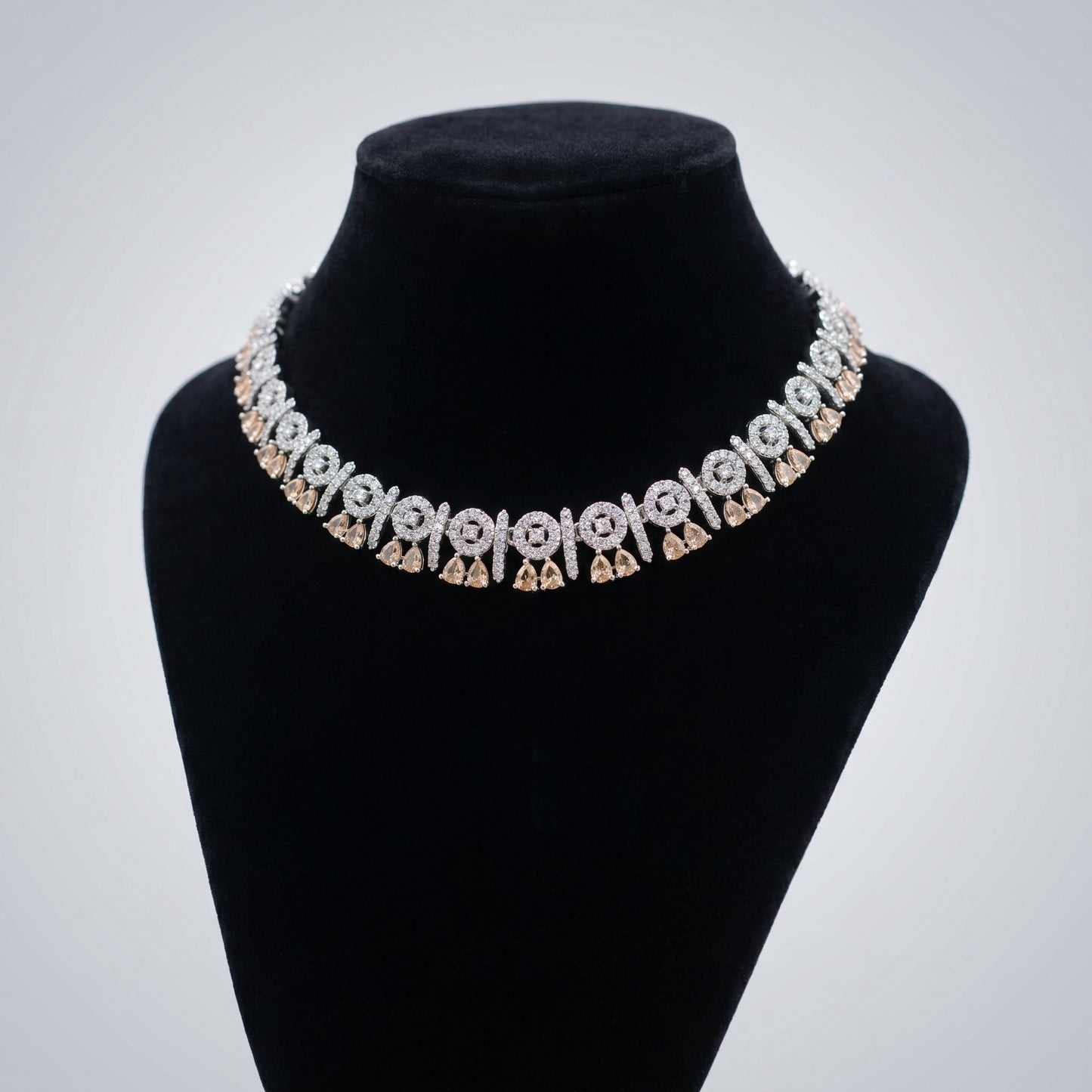 Champagne Sparkle Necklace – Elegant Designer Jewelry for Modern & Traditional Looks