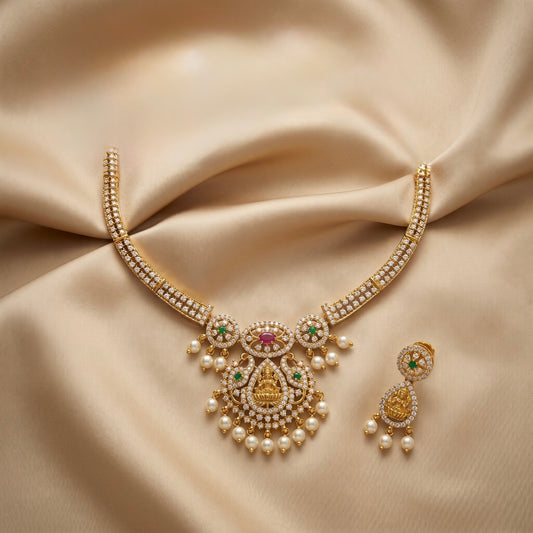 Lakshmi Heritage Temple Necklace Set for Women | Traditional Bridal & Wedding Jewelry