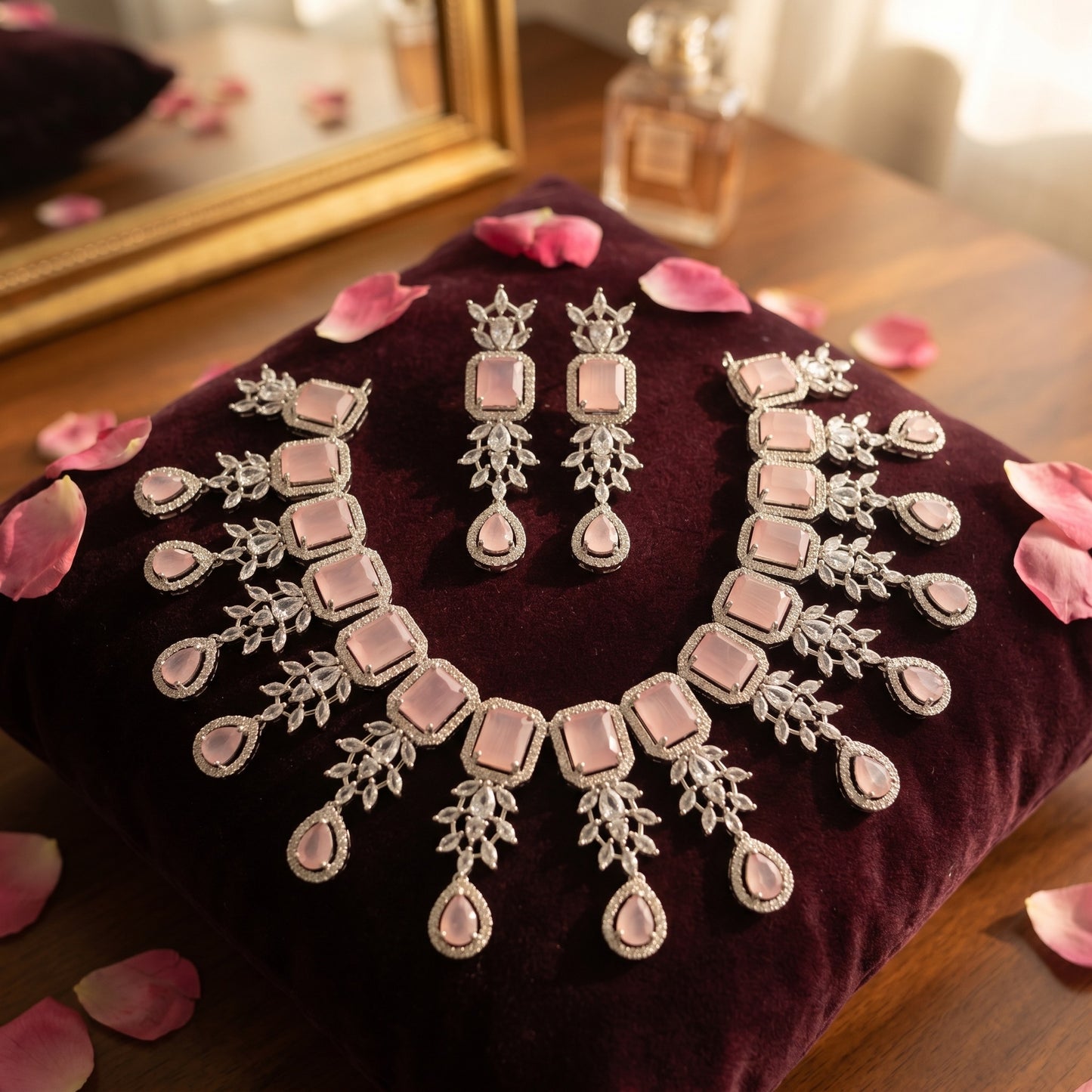 Blush Radiance Statement Necklace