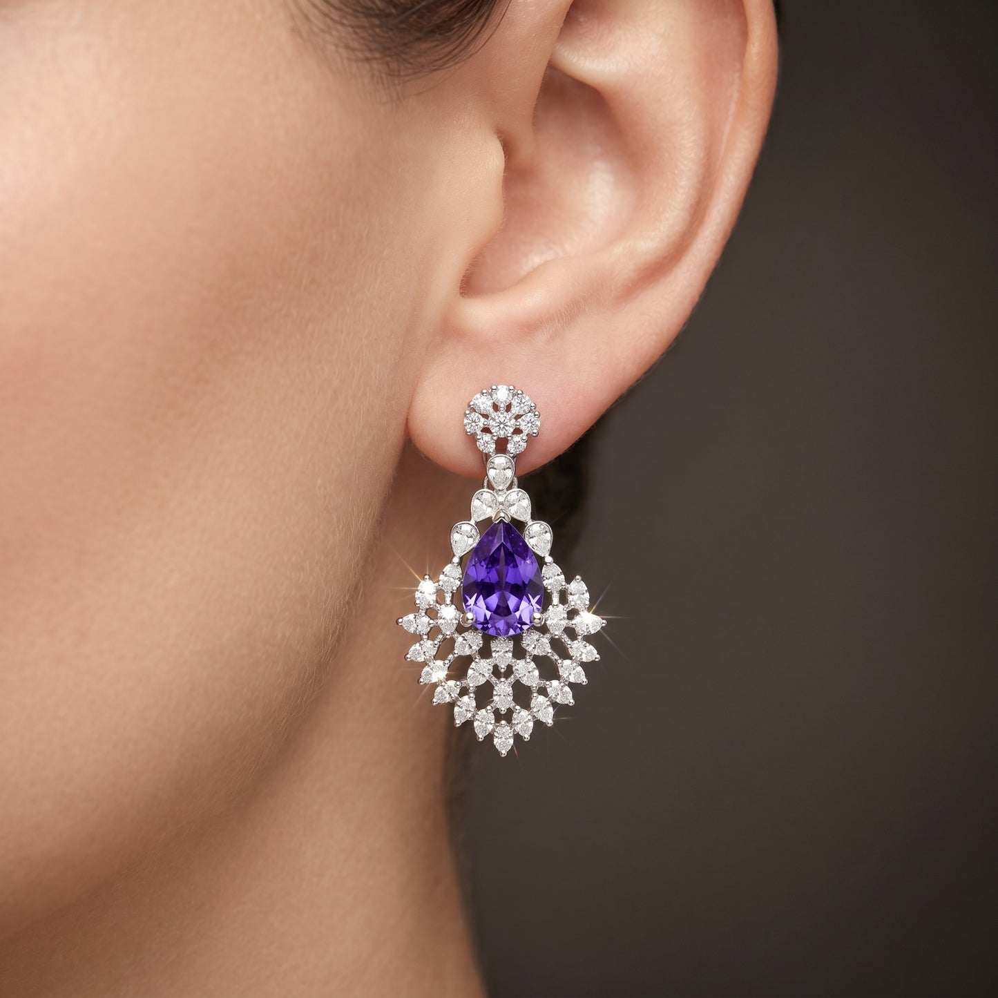 Royal Amethyst Layered Necklace Set – Elegant Purple Bridal Jewelry for Weddings & Festive Wear