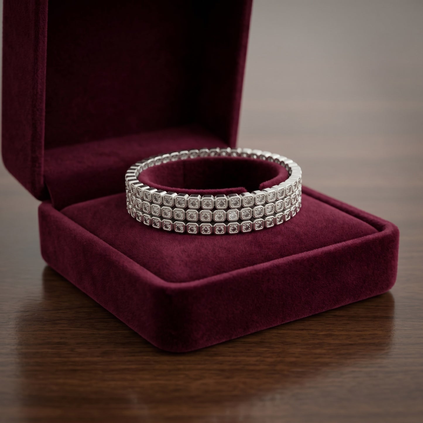 Luna Coil Spark Bangle Set Silver Coated for Women | Stylish Spiral Bracelet Jewelry