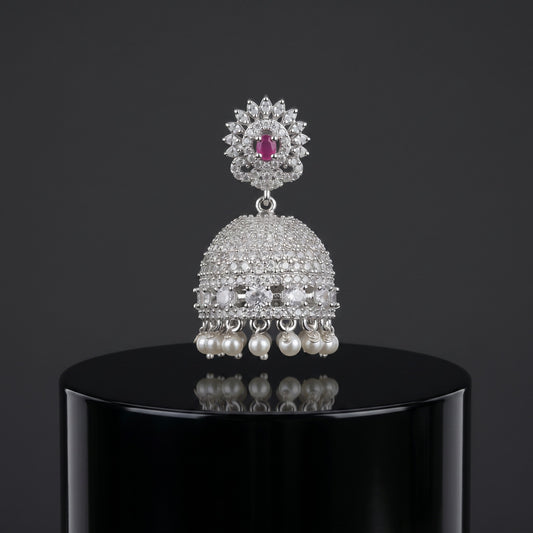 Glowing Pearl Drop Jhumka Earrings for Women | Traditional & Festive Jewelry