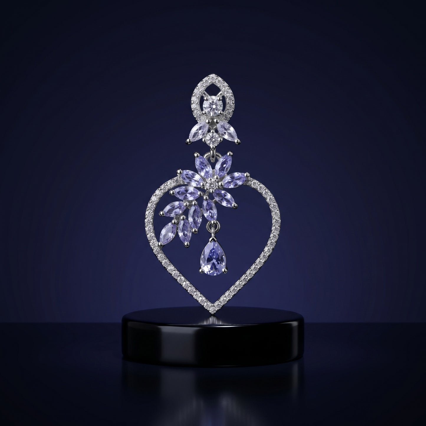 Soft Purple Silver Earrings for Women | Elegant Minimal Drop & Daily Wear Jewelry