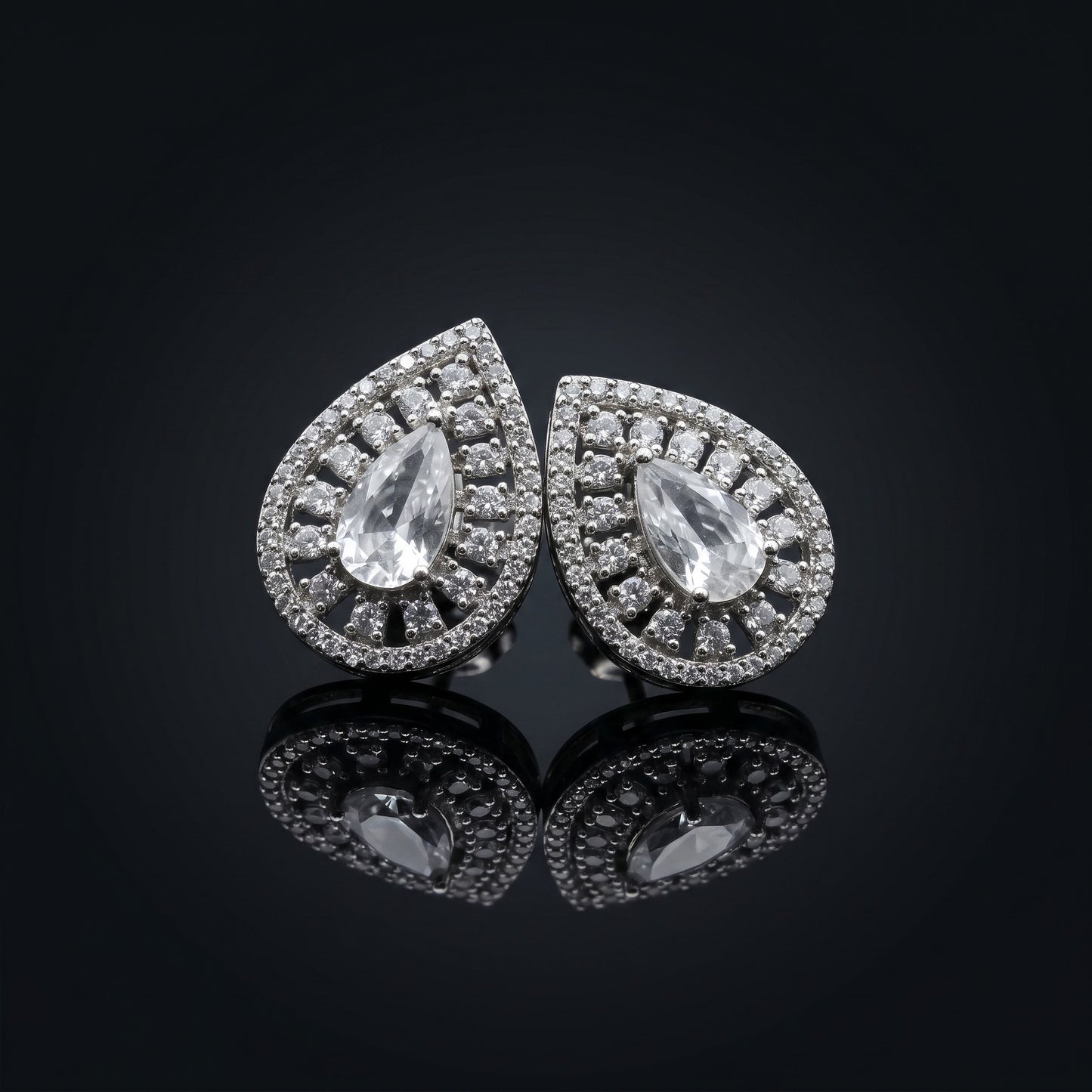 Minimal White Stone Stud Earrings for Women | Casual, Office & Festive Wear