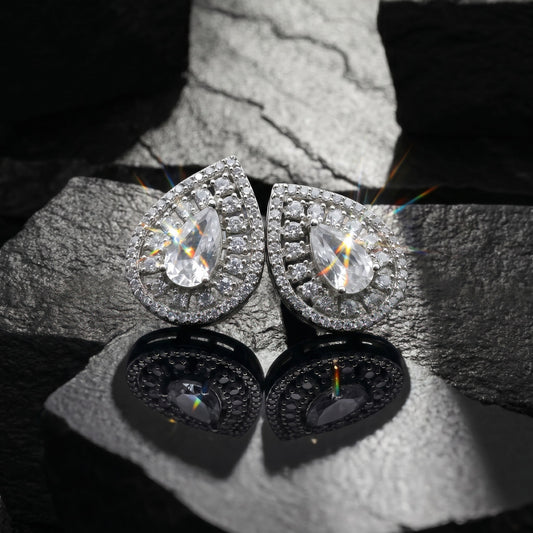 Minimal White Stone Stud Earrings for Women | Casual, Office & Festive Wear
